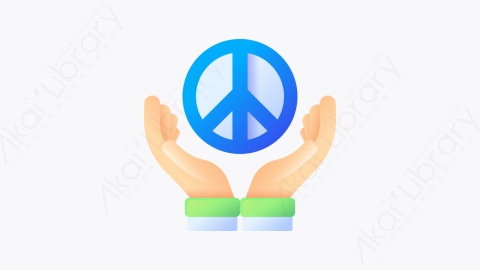 图片素材-049-和平peace扁平卡通和平日元素图标