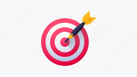 图片素材-049-目标target扁平卡通市场营销与增长元素图标