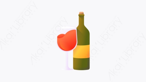 图片素材-049-葡萄酒wine扁平卡通感恩节元素图标