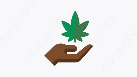 图片素材-050-大麻marijuana扁平卡通杂项元素图标