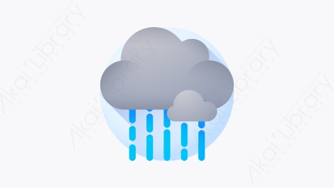 图片素材-050-雨raining扁平卡通天气元素图标