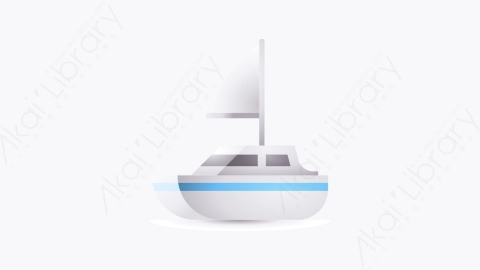 图片素材-050-帆船sailboat卡通夏季元素图标