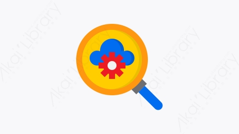 图片素材-050-搜索search扁平卡通云计算元素图标