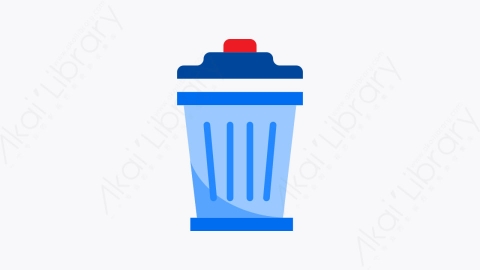 图片素材-050-垃圾箱trash扁平卡通Seo和业务元素图标