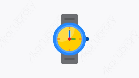 图片素材-050-腕表wristwatch扁平卡通时间时钟钟表元素图标