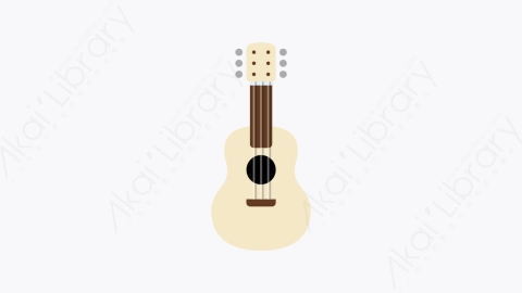 图片素材-053-原声吉他acousticguitar扁平卡通杂项元素图标