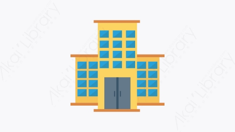 图片素材-053-学校-7school扁平卡通城市建筑图标元素