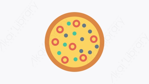 图片素材-055-披萨pizza扁平卡通酒店和餐厅元素图标