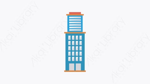 图片素材-060-30号建筑高楼building扁平卡通城市建筑图标元素