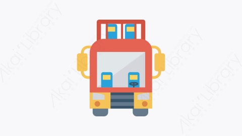 图片素材-062-总线-4bus扁平卡通交通工具图标元素