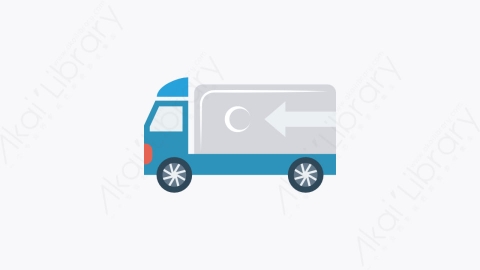 图片素材-062-卡车-6truck扁平卡通交通运输工具图标元素