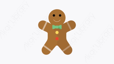 图片素材-071-姜饼gingerbreadman扁平卡通杂项元素图标