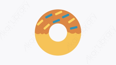 图片素材-077-甜甜圈-1doughnut扁平卡通食物和饮料图标元素