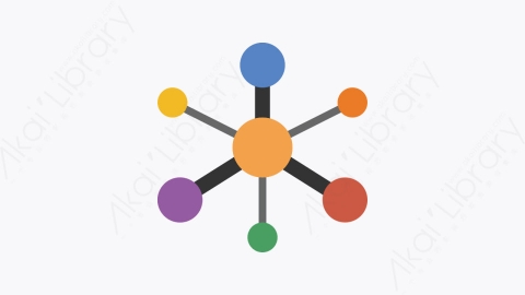 图片素材-084-网络network扁平卡通Seo营销业务财务元素图标