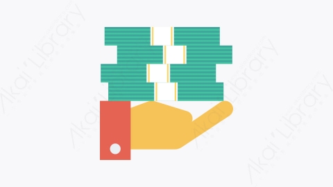 图片素材-091-现金cash扁平卡通银行和金融财经业图标元素