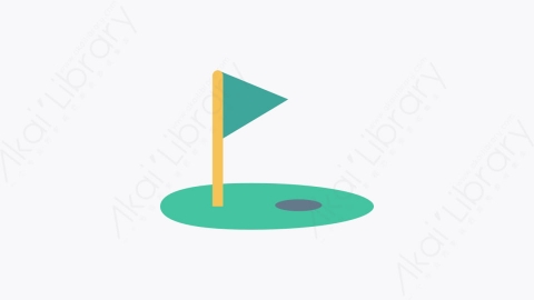 图片素材-093-高尔夫golf扁平卡通酒店和餐厅元素图标