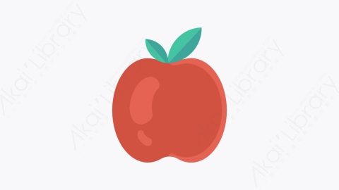 图片素材-120-苹果-1apple扁平卡通食物餐饮元素图标