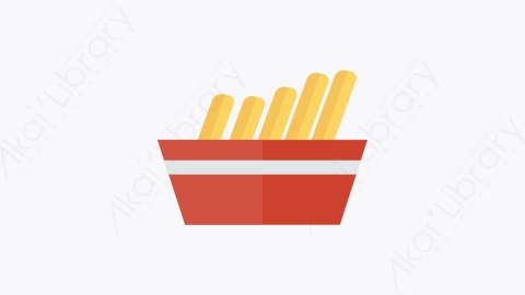 图片素材-146-炸薯条frenchfries扁平卡通食物和饮料图标元素