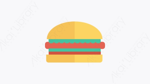 图片素材-151-汉堡-2burger扁平卡通食物和饮料图标元素