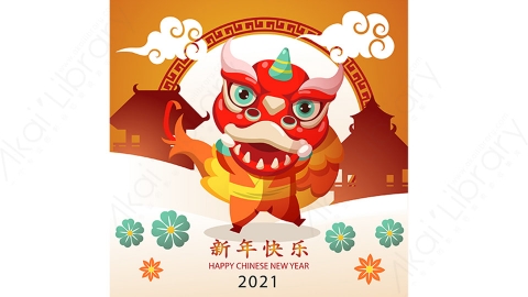 图片素材-扁平2021牛年中国风新年春节喜庆贺图-8