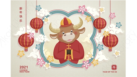 图片素材-扁平2021牛年中国风新年春节喜庆贺图-10