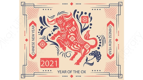 图片素材-扁平2021牛年中国风新年春节喜庆贺图-14