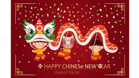 图片素材-扁平2021牛年中国风新年春节喜庆贺图-18