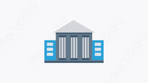图片素材-175-银行bank扁平卡通城市建筑图标元素