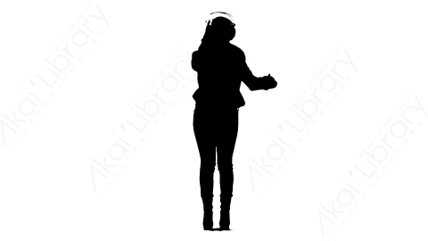 视频素材-Dance_Girl_silhouette_30s跳舞演唱人物剪影