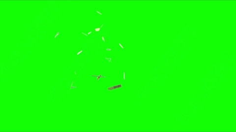 视频素材-木头木板破碎落地Debris_Wood_Top_01