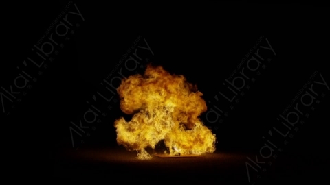 视频素材-爆炸火焰Explosion_Ground_120fps_01