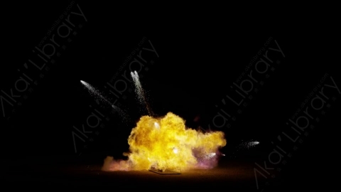 视频素材-爆炸火焰Explosion_Ground_Sparks_60fps_05