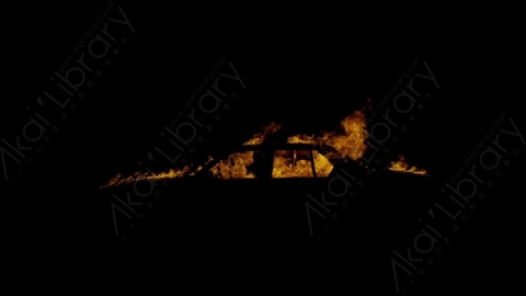 视频素材-车辆燃烧火焰Fire_Car_Side_60fps_03