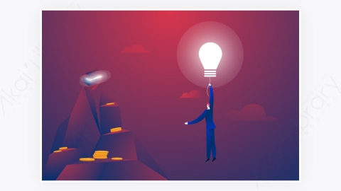 图片素材-商人飞行创意创新和解决方案的象征