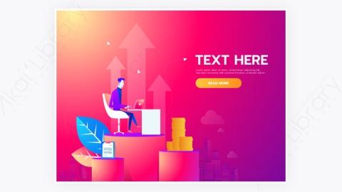 图片素材-年轻人坐在办公室在工作桌和与膝上型计算机一起使用