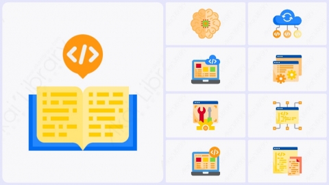 源库网-图片素材-30个扁平卡通开发元素图标.zip