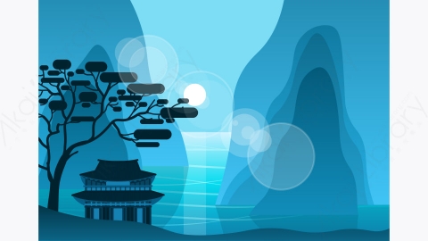 图片素材-传统风格的凉亭塔建筑亚洲风光景观背景-2