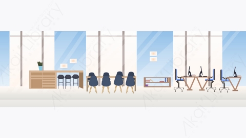 图片素材-创意共同工作区中心会议培训室与圆桌工作区现代办公室内部