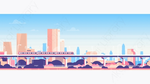 图片素材-城市摩天大楼视图城市景观背景