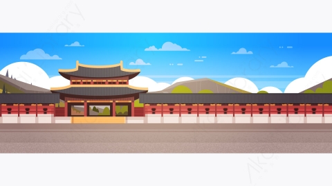 图片素材-传统韩国宫殿寺庙著名建筑地标景观设计-9