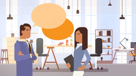 图片素材-创意办公室联合办公中心大学校园现代工作场所矢量图-10