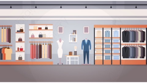 图片素材-大型时尚商店超市服装购物中心室内场景-11