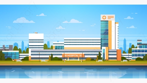 图片素材-现代城市市区建筑景观矢量图-3