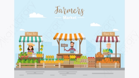 图片素材-农家店本地市场卖水果和蔬菜-4
