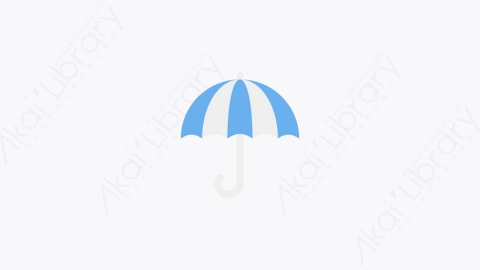 图片素材-001-开伞open_umbrella扁平卡通安全元素图标