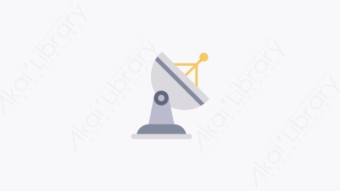 图片素材-001-卫星天线satellite_dish扁平卡通空间元素图标