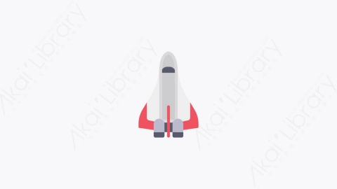图片素材-002-火箭战舰rocket_ship扁平卡通空间元素图标