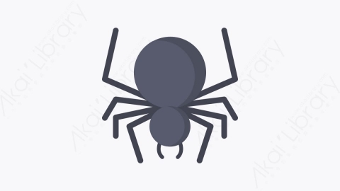 图片素材-003-卡盘spider扁平卡通万圣节元素图标