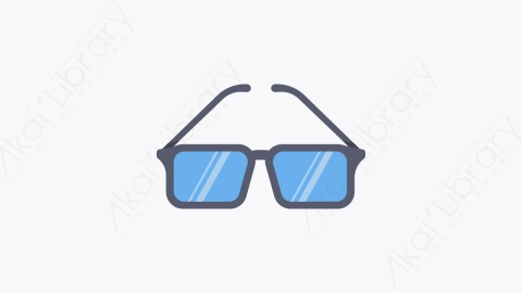 图片素材-004-眼镜eyeglasses扁平卡通派对元素图标