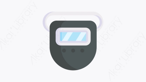 图片素材-004电焊面罩 welding maskMG卡通个人防护装备PPE元素图标